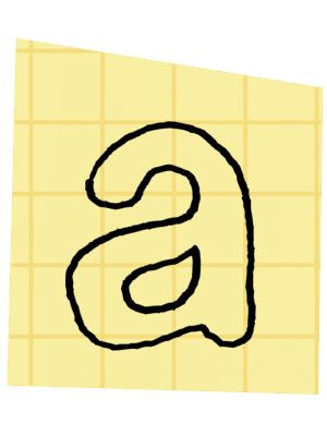 letter A in ransom font