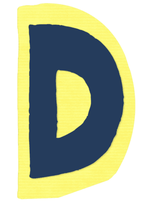 letter D in ransom font