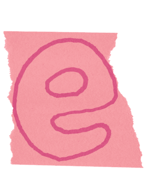 letter E in ransom font