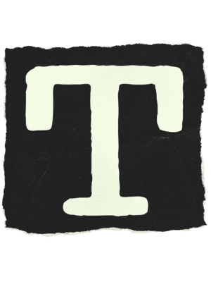 letter T in ransom font